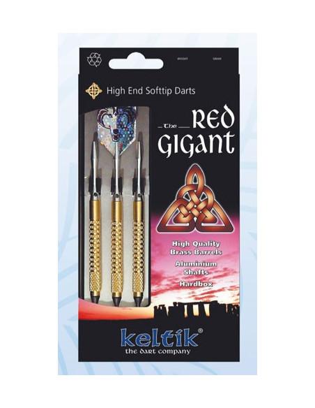 Freccette Red Gigant con asta in ottone