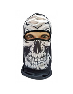 Cappuccio elasticizzato teschio bianco-nero, Skull