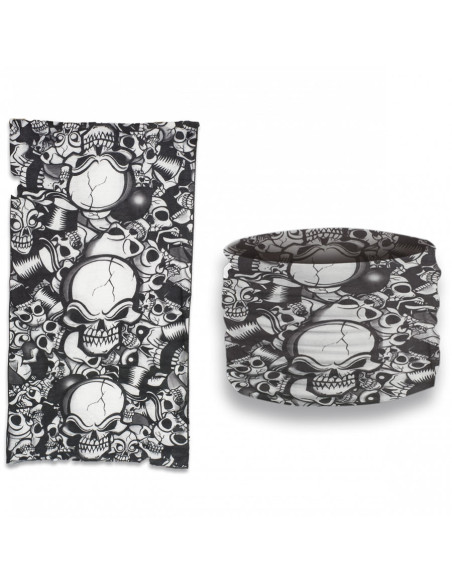 Scaldacollo militare bianco-nero con...