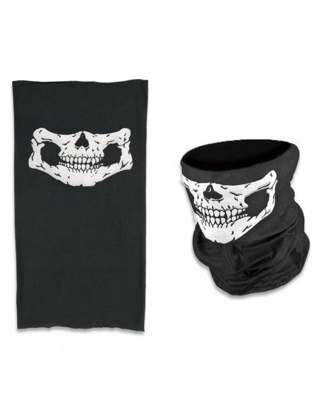 Scaldacollo militare Skull nero-bianco