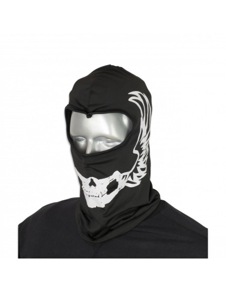 Teschio con cappuccio bianco-nero,...