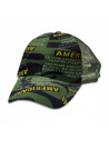 Cappellino americano con stampa mimetica verde Barbaric