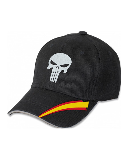Cappello Punisher teschio spagnolo nero