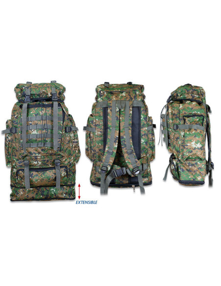 Zaino tattico Barbaric Camo Pixel, 60L