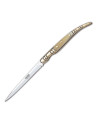 Coltello stiletto con manico in finto corno, lama 7 cm.