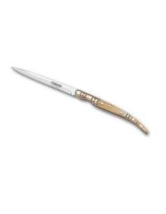 Coltello stiletto con manico in finto corno, lama 7 cm. 2
