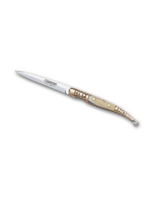 Coltello stiletto con manico in finto corno, lama 5,5 cm. 2