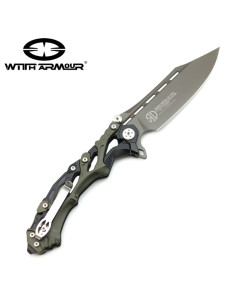 Coltello tascabile tattico, lama in acciaio D2 2