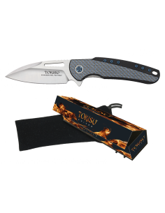 Coltello Tokisu CNC e manico G10 e fibra di carbonio