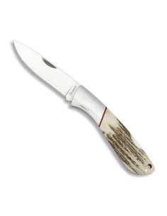 Coltello con manico in cervo Albainox