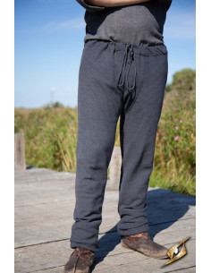 Pantaloni vichinghi con motivo a spina di pesce modello...