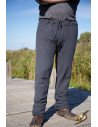 Pantaloni vichinghi con motivo a spina di pesce modello Arvid, grigio