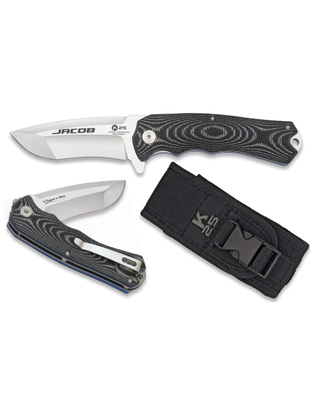 Coltello tattico K25 Jacob, lama 8,5 cm.