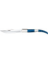 Coltello da tasca a cricchetto arabo, manico in legno blu (lama, 21,8 cm.)