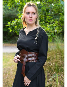 Abito medievale Milla Ligero per donna, nero 2