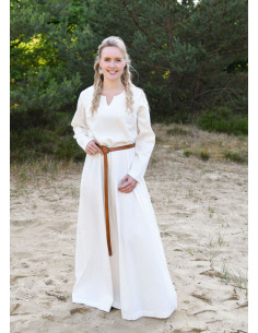 Abito medievale Milla Ligero da donna, bianco naturale