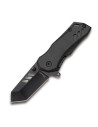 Coltello tattico K-25 con manico in alluminio nero