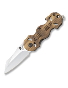 Temperino Teschio con manico in legno, 6 cm.