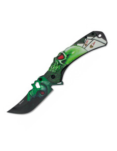 Coltellino tascabile Albainox ACTV Skull, con lama da 9,2...