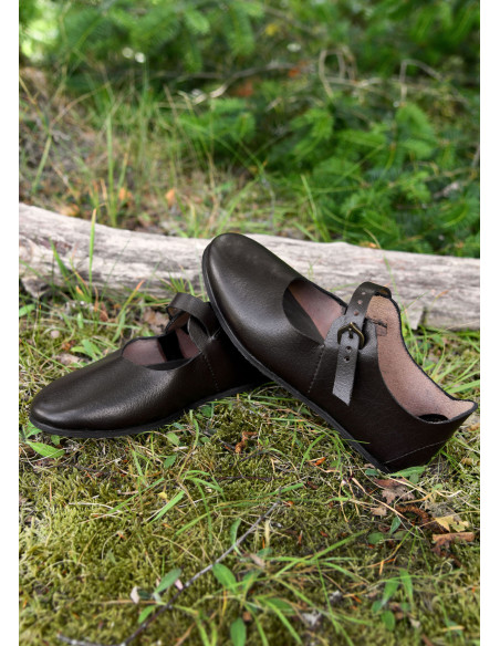 Scarpa da donna medievale Latchet,...