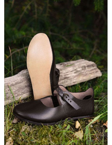 Scarpa da donna medievale Latchet,...