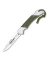 Coltello tattico Commando manico in acciaio + G10 verde