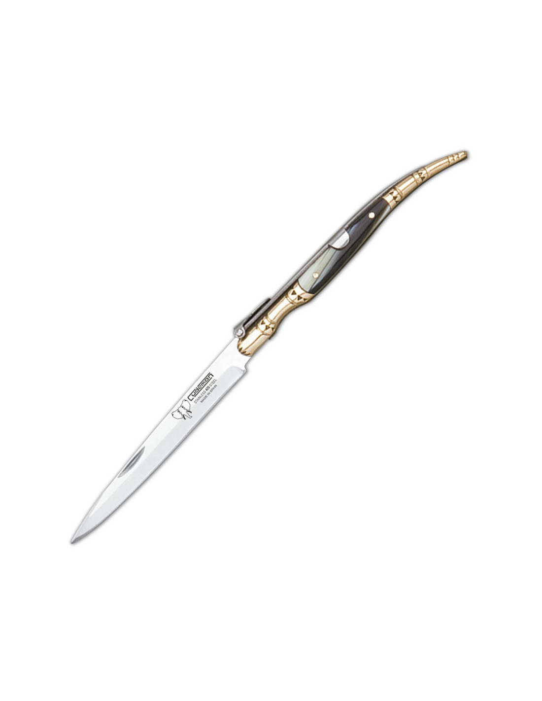 Coltello stiletto in corno di Cudeman (22 cm.) ⚔️ Negozio Medievale