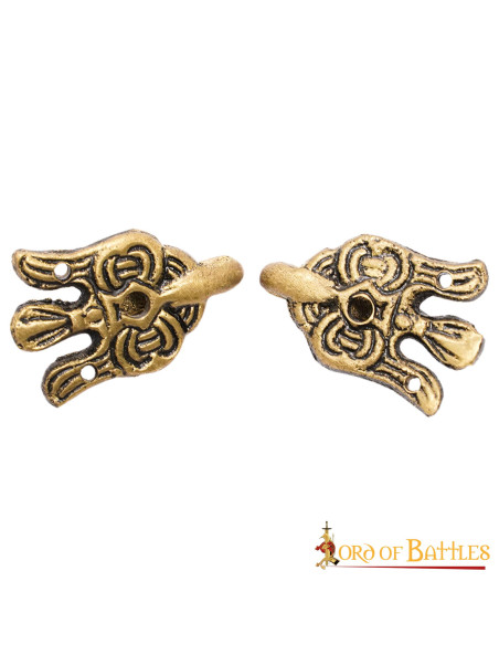 Set 2 ganci vichinghi con il corvo di...