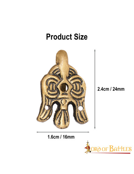 Set 2 ganci vichinghi con il corvo di...