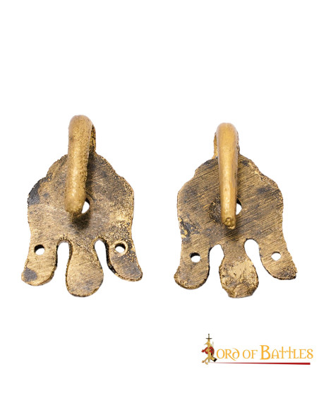 Set 2 ganci vichinghi con il corvo di...