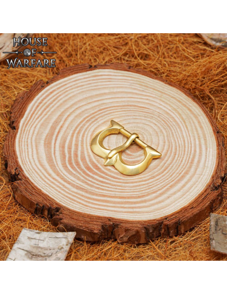 Fibbia medievale in ottone per...