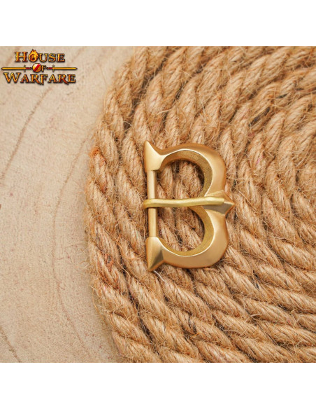 Fibbia medievale in ottone per...