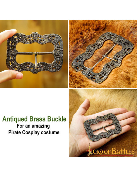 Fibbia per cintura pirata Jack Sparrow