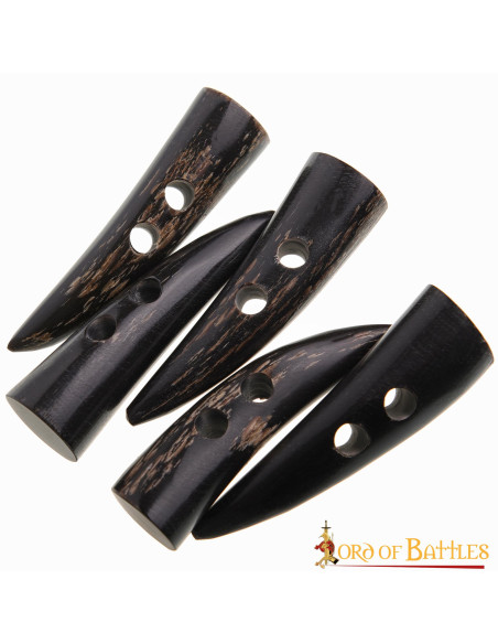 Set di 5 fermagli grandi in corno per...