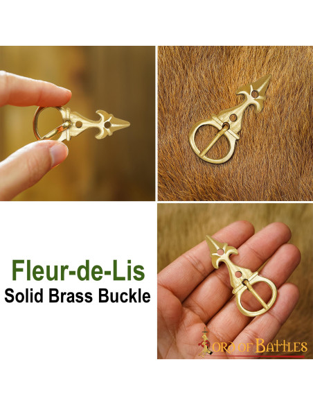 Set di 5 fibbie giglio medievali per...