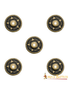 Set di 5 ornamenti pentagramma per vestiti, pelle o borse