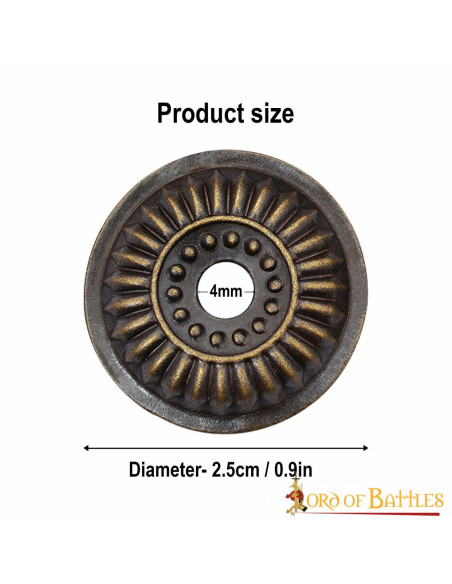 Set di 5 ornamenti medievali ottonati...