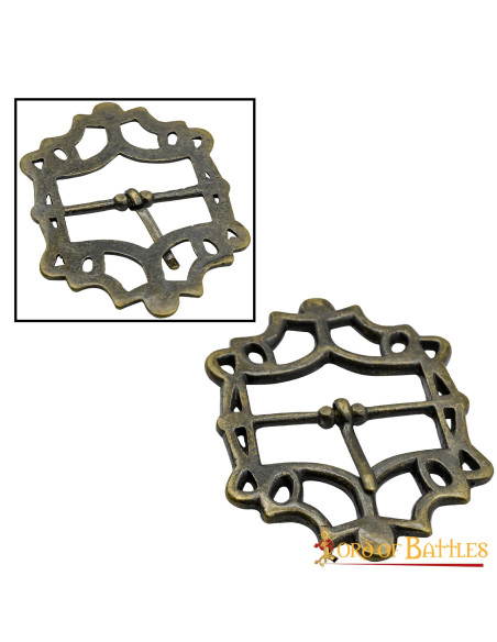 Fibbia per cintura pirata in ottone...