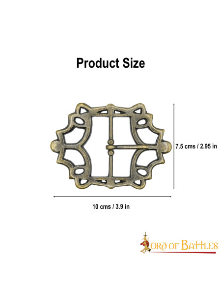 Fibbia per cintura pirata in ottone...