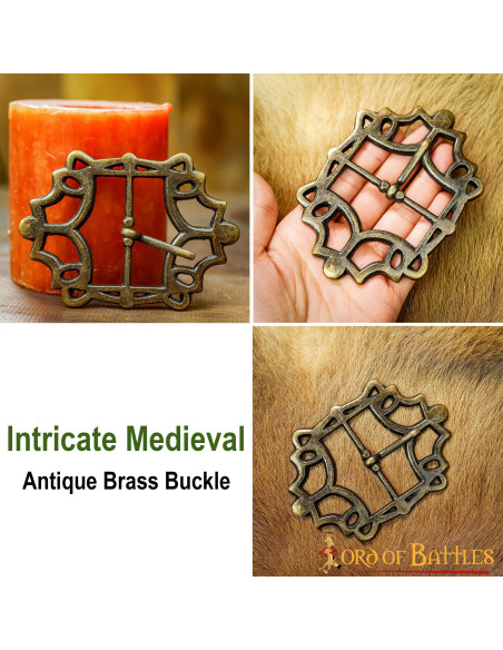 Fibbia per cintura pirata in ottone...