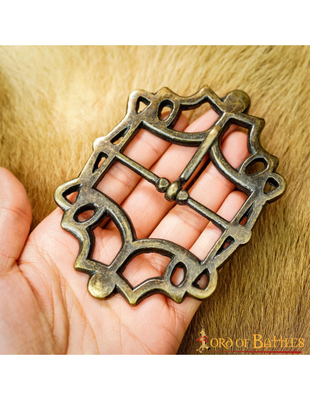 Fibbia per cintura pirata in ottone...