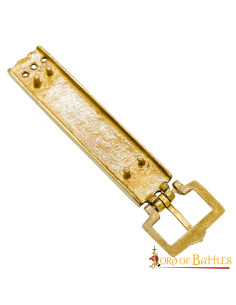 Lunga fibbia per cintura vichinga in ottone 2