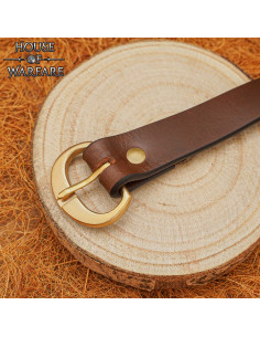 Piccola fibbia per cintura medievale in ottone 2