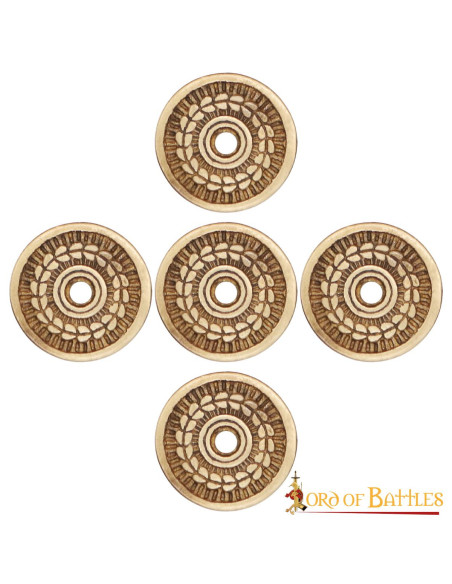 Set di 5 ornamenti di corona d'alloro...