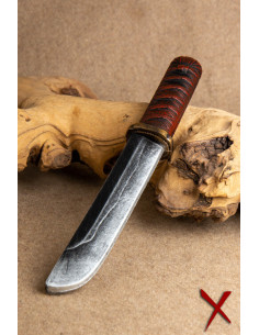 Coltello da lancio rosso, tipo tanto, per LARP