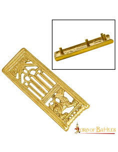 Accessorio decorativo medievale in ottone per cintura 2