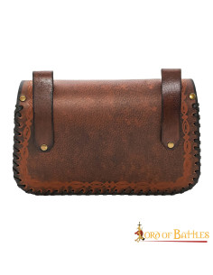Borsa da stregone medievale, tipo marsupio, in pelle -... 2