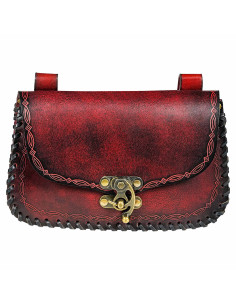 Borsa dello Stregone Medievale, tipo marsupio, in pelle -...
