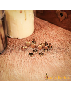 Set di 100 bottoni, tipo rivetto, in ottone 2