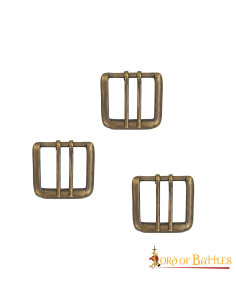 Set di 3 fibbie per cinture vintage a doppio ago